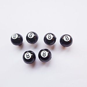 Vintage 8-Ball Tuxedo Shirt Studs, 6 Piece Tuxedo Stud Set